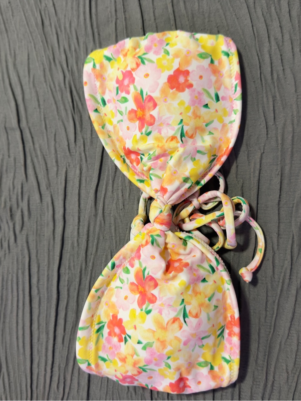 PacSun Floral Bikini Top - Pink, Yellow & Green